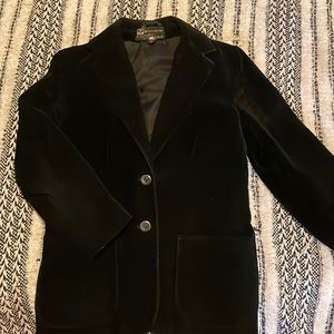 Vintage black velvet sports jacket
